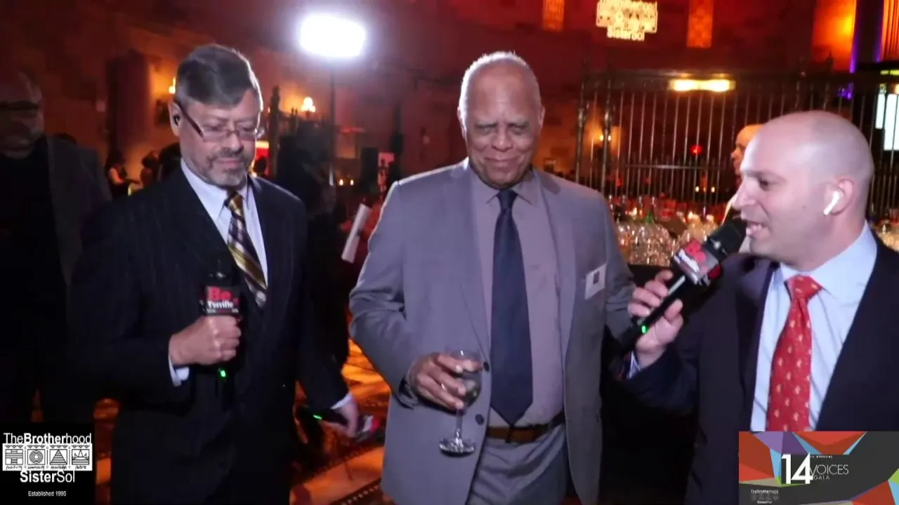 Red carpet interview with guests at the 14th Annual Voices Gala